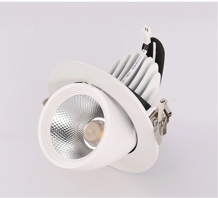 Dimmable Embedded retractable LED COB Ceiling 10W 15W 20W 30W AC85-265V adjustable 360 Degree LED Trunk Downlight Home lighting