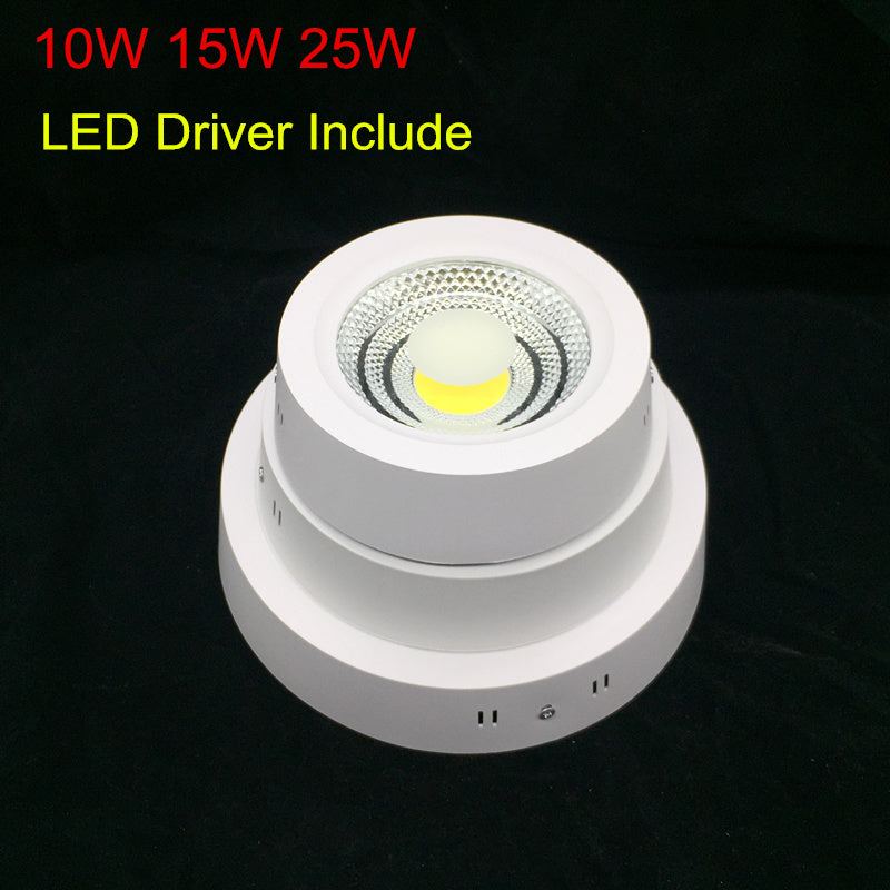 Ceiling led downlight 10W 15W 25W Surface Panel Light AC85-265V Spot Light Indoor Kitchen Lighting Lamp for Home Decor