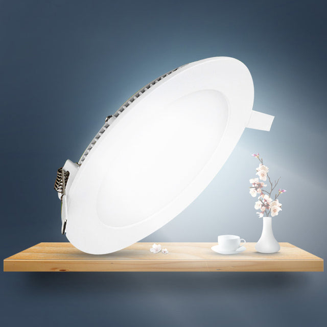 LED Ultra Thin Downlight Lamp 3W 6W 9W 12W 18W Led Ceiling Recessed Grid Downlight Slim Round Panel Light Cold White Light