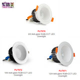 Miboxer Anti-glare RGB+CCT LED Downlight 6W 12W 18W Smart Led Ceiling Lamp AC100~240V For Living Room
