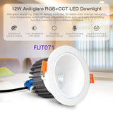 Miboxer Anti-glare RGB+CCT LED Downlight 6W 12W 18W Smart Led Ceiling Lamp AC100~240V For Living Room