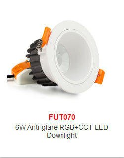 Miboxer Anti-glare RGB+CCT LED Downlight 6W 12W 18W Smart Led Ceiling Lamp AC100~240V For Living Room