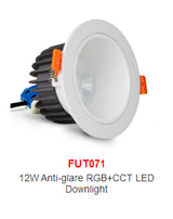 Miboxer Anti-glare RGB+CCT LED Downlight 6W 12W 18W Smart Led Ceiling Lamp AC100~240V For Living Room