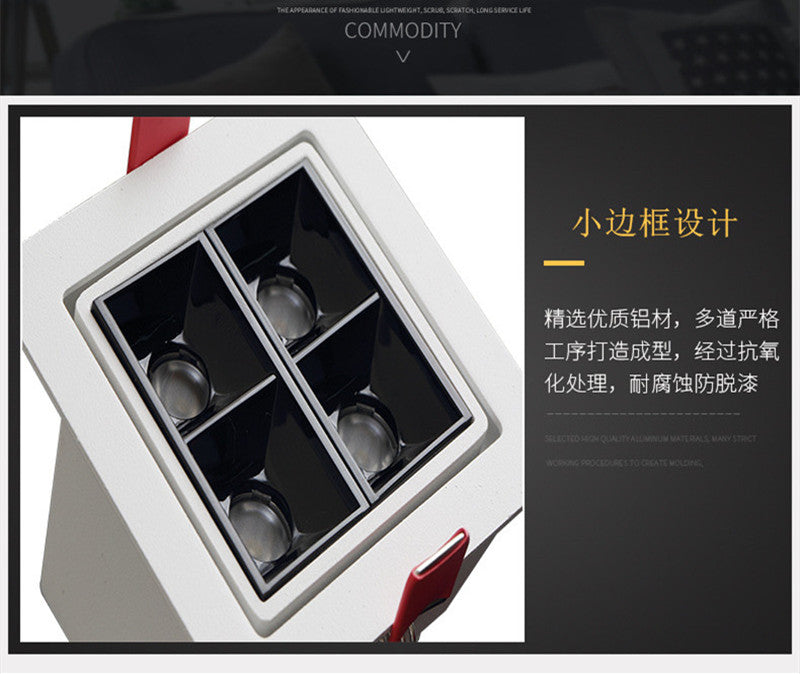 LED Spot Light Lights Recessed LED Ceiling Lamp Downlight 12W Nordic Design Square Decoration AC220V Bedroom Living Room Hotel