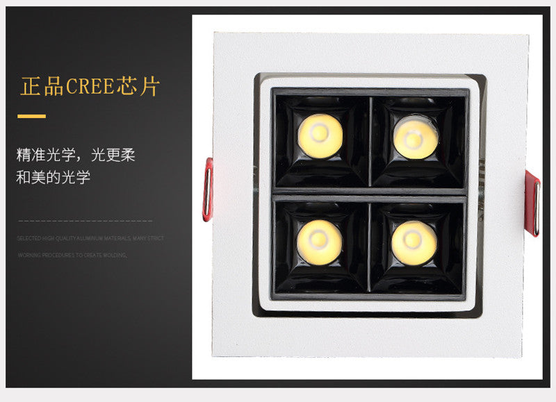 LED Spot Light Lights Recessed LED Ceiling Lamp Downlight 12W Nordic Design Square Decoration AC220V Bedroom Living Room Hotel