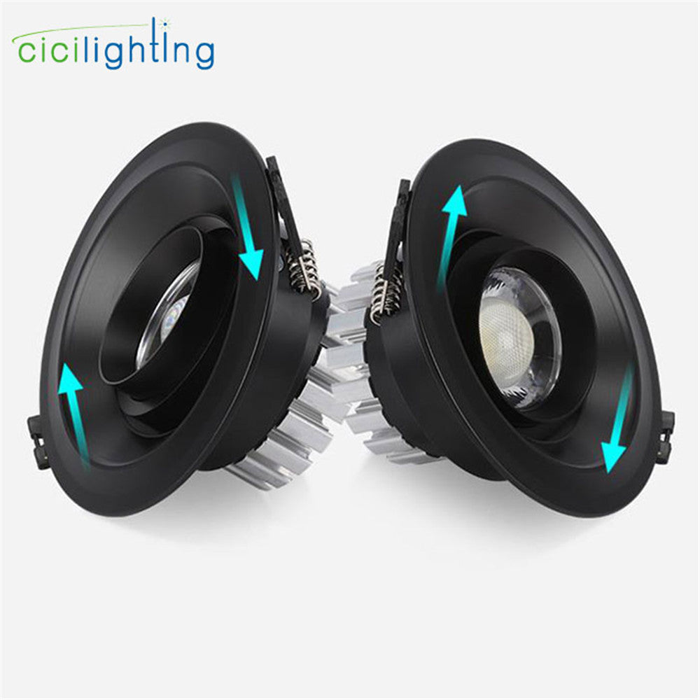 Modern Zoom led Downlight, Industrial 3W 5W 7W 10W 15W Focos led Techo Lighting, Black White Zoomable Spotlights Lamp Fixtures