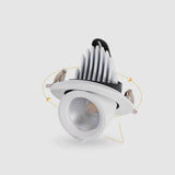 Retractable Rotating Dimmable Embedded COB LED Downlights 10W 15W 20W 30W AC85-265V LED Ceiling Spot Lights Indoor Lighting