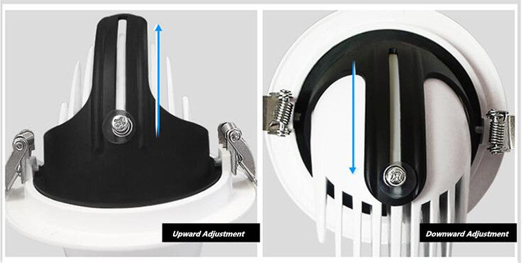 Retractable Rotating Dimmable Embedded COB LED Downlights 10W 15W 20W 30W AC85-265V LED Ceiling Spot Lights Indoor Lighting