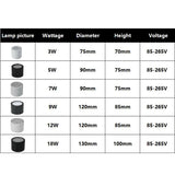 Surface Mounted Ceiling Downlight high power 3W 5W 7W 12W 18W AC85-265V lamp Led bulb downlights Ceiling Spot light +led driver