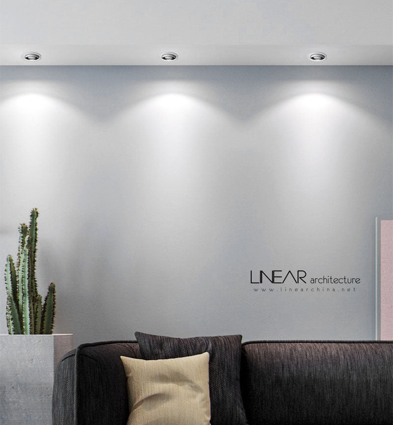 Round 360 Angle Adjustable LED COB Recessed Downlight Black/White 5W 7W 10W 12W 15W 18W LED Ceiling Spot Light Pic Background