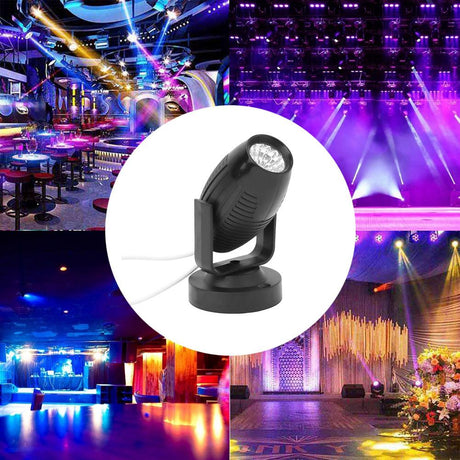 360 Degree LED Stage Spotlight RGB Flashing Projector Downlight KTV 85-265V Bar DJ Disco Wedding Atmosphere Spot Beam Lamp