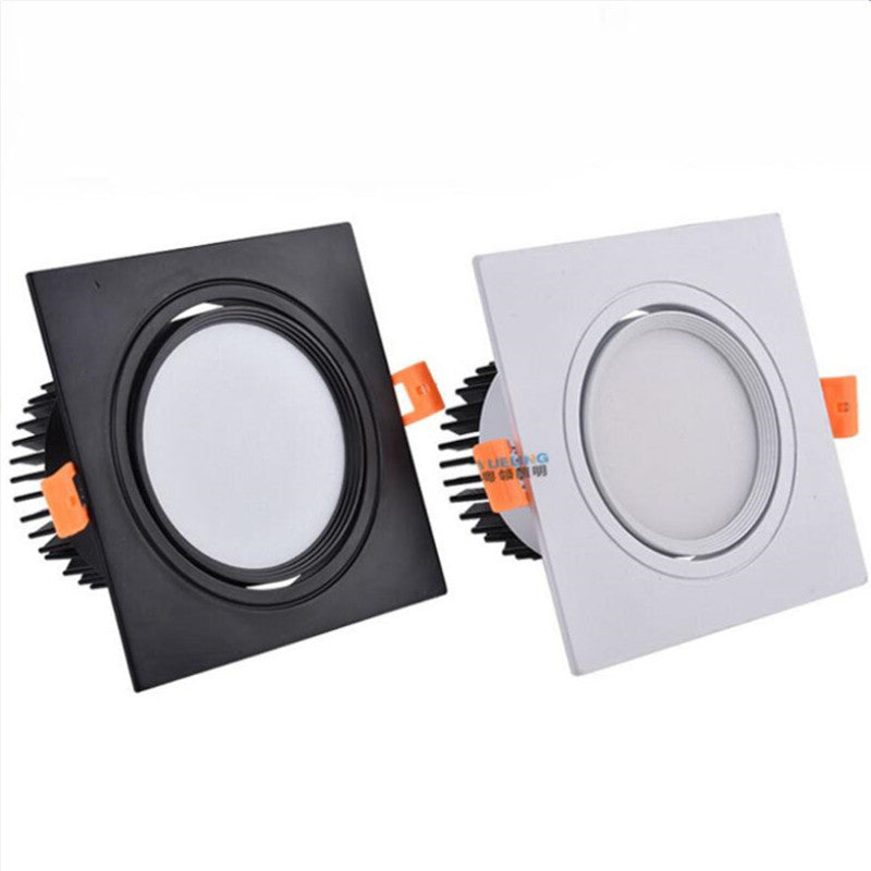 New Square Dimmable Ceiling Recessed LED Downlight Ceiling Lamp 9W 12W 15W AC85-230V LED COB Spot Light Indoor Lighting