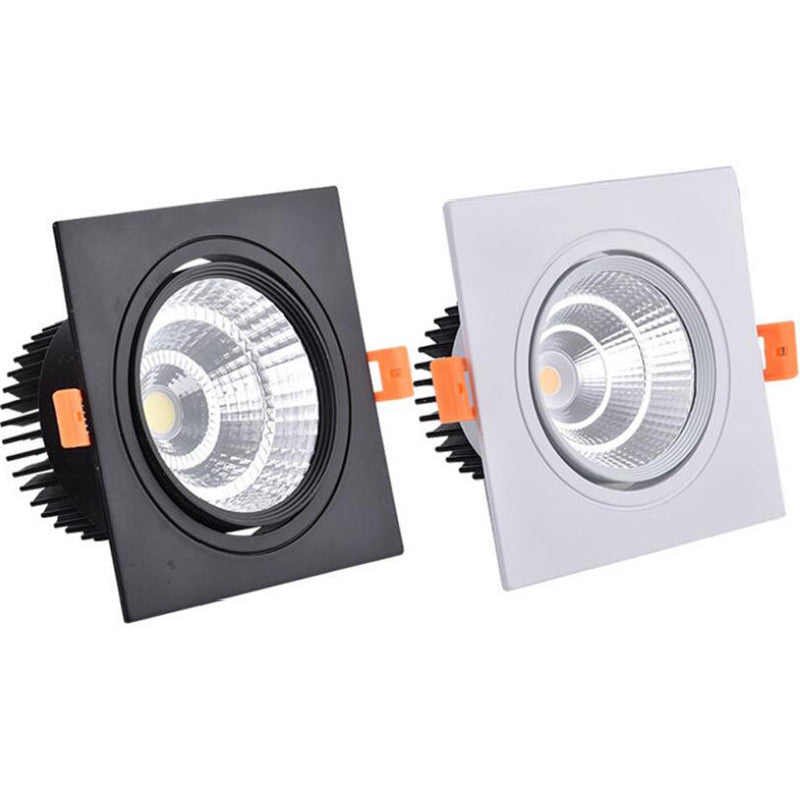 New Square Dimmable Ceiling Recessed LED Downlight Ceiling Lamp 9W 12W 15W AC85-230V LED COB Spot Light Indoor Lighting