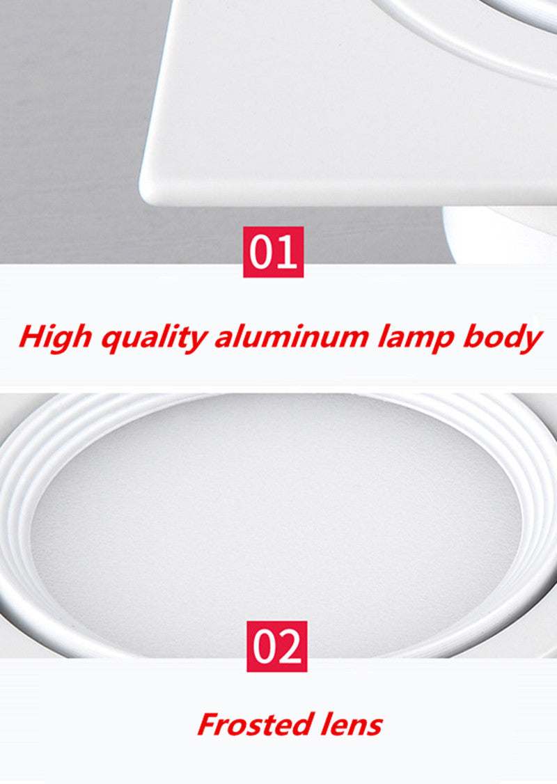 New Square Dimmable Ceiling Recessed LED Downlight Ceiling Lamp 9W 12W 15W AC85-230V LED COB Spot Light Indoor Lighting
