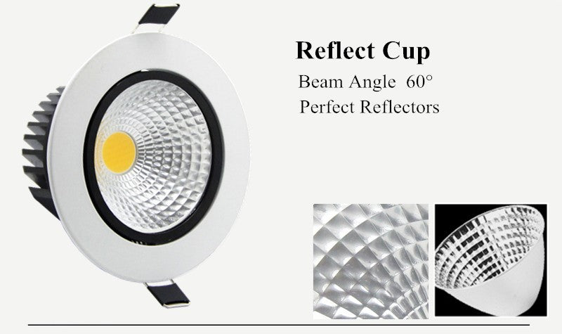 LED Downlight 5W 7W 9W 12W Spot LED Downlights Dimmable COB AC110V 220V Dimmable LED Spot Recessed LED Ceiling Down lamp