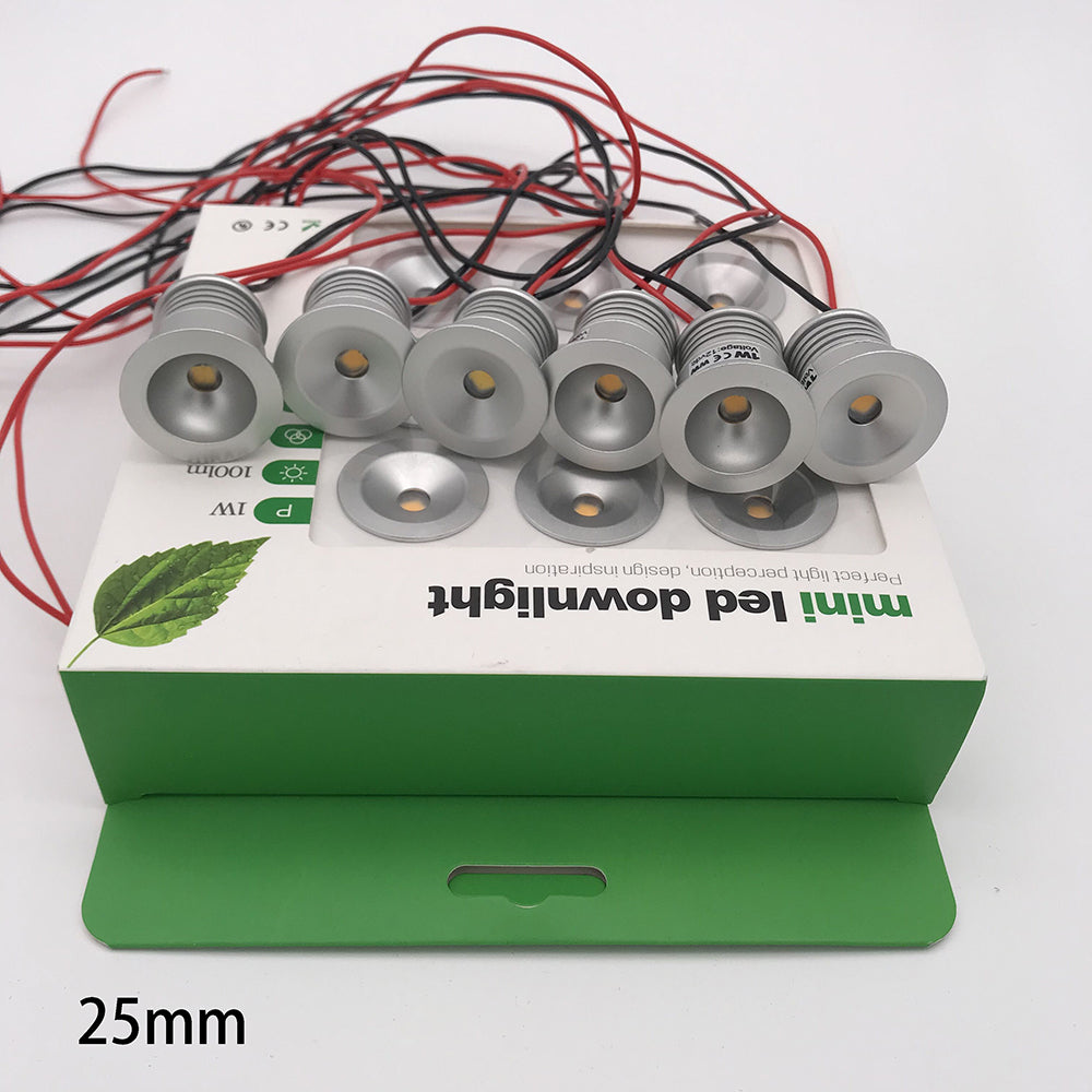 IP65 Mini Led Spot Lamp 80Ra Ceiling Lighting Recessed 9PCS 12V 1W Downlight for Ceiling Cabinet Showcase Focus KTV Ambient Spot