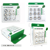 IP65 Mini Led Spot Lamp 80Ra Ceiling Lighting Recessed 9PCS 12V 1W Downlight for Ceiling Cabinet Showcase Focus KTV Ambient Spot