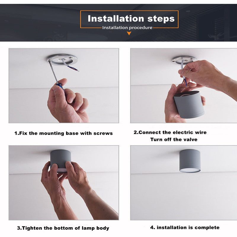 ACETIDE Surface Mounted Led Downlight 5W 7W 9W 12W 15W Side Guide Light Lamp for ceiling spot 220V Ceiling Fixtures Lighting