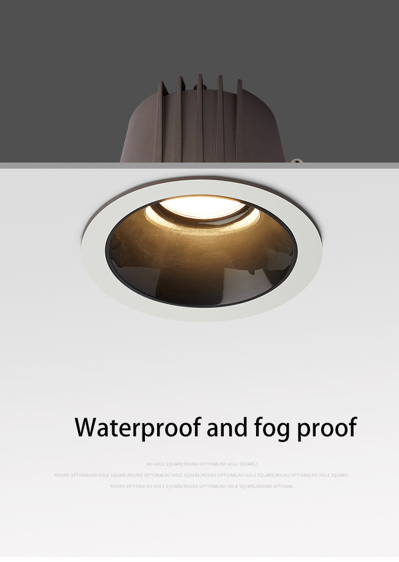 BRGT Led Waterproof Spotlight Round Recessed 7W 12W Ceiling Downlight Aluminum IP65 Spot Focos Lamp For Kitchen Bathroom Lighting