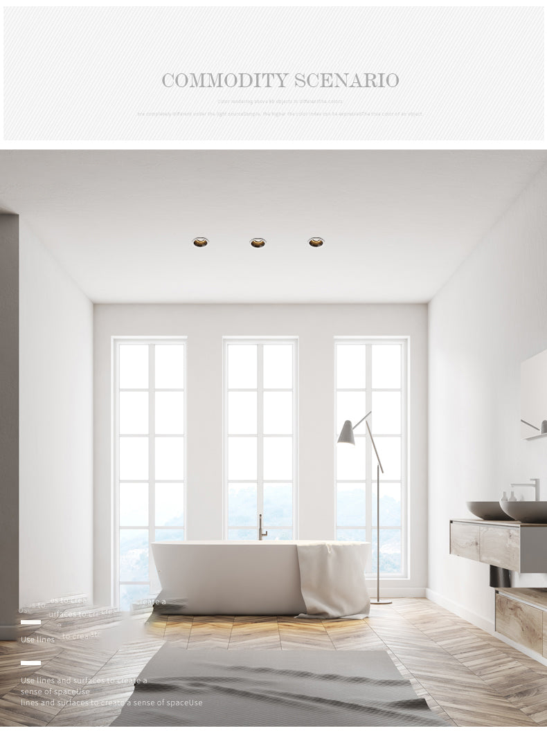 BRGT Led Waterproof Spotlight Round Recessed 7W 12W Ceiling Downlight Aluminum IP65 Spot Focos Lamp For Kitchen Bathroom Lighting