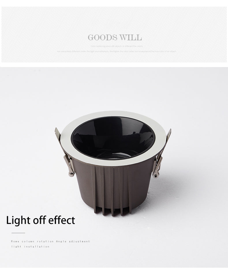 BRGT Led Waterproof Spotlight Round Recessed 7W 12W Ceiling Downlight Aluminum IP65 Spot Focos Lamp For Kitchen Bathroom Lighting