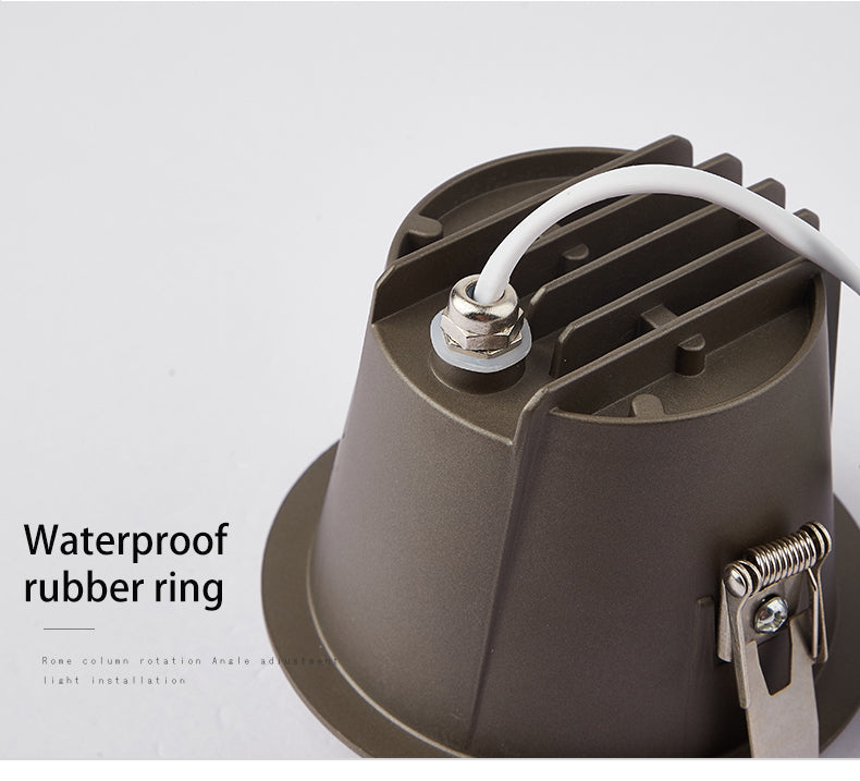 BRGT Led Waterproof Spotlight Round Recessed 7W 12W Ceiling Downlight Aluminum IP65 Spot Focos Lamp For Kitchen Bathroom Lighting