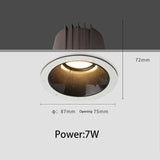 BRGT Led Waterproof Spotlight Round Recessed 7W 12W Ceiling Downlight Aluminum IP65 Spot Focos Lamp For Kitchen Bathroom Lighting