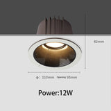 BRGT Led Waterproof Spotlight Round Recessed 7W 12W Ceiling Downlight Aluminum IP65 Spot Focos Lamp For Kitchen Bathroom Lighting