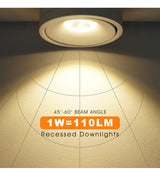 LED Downlight Dimmable 5W 7W 9W 15W 360 Degrees Rotatable Led Surface Mounted Ceiling Light Spotlight Interior Decoration Light