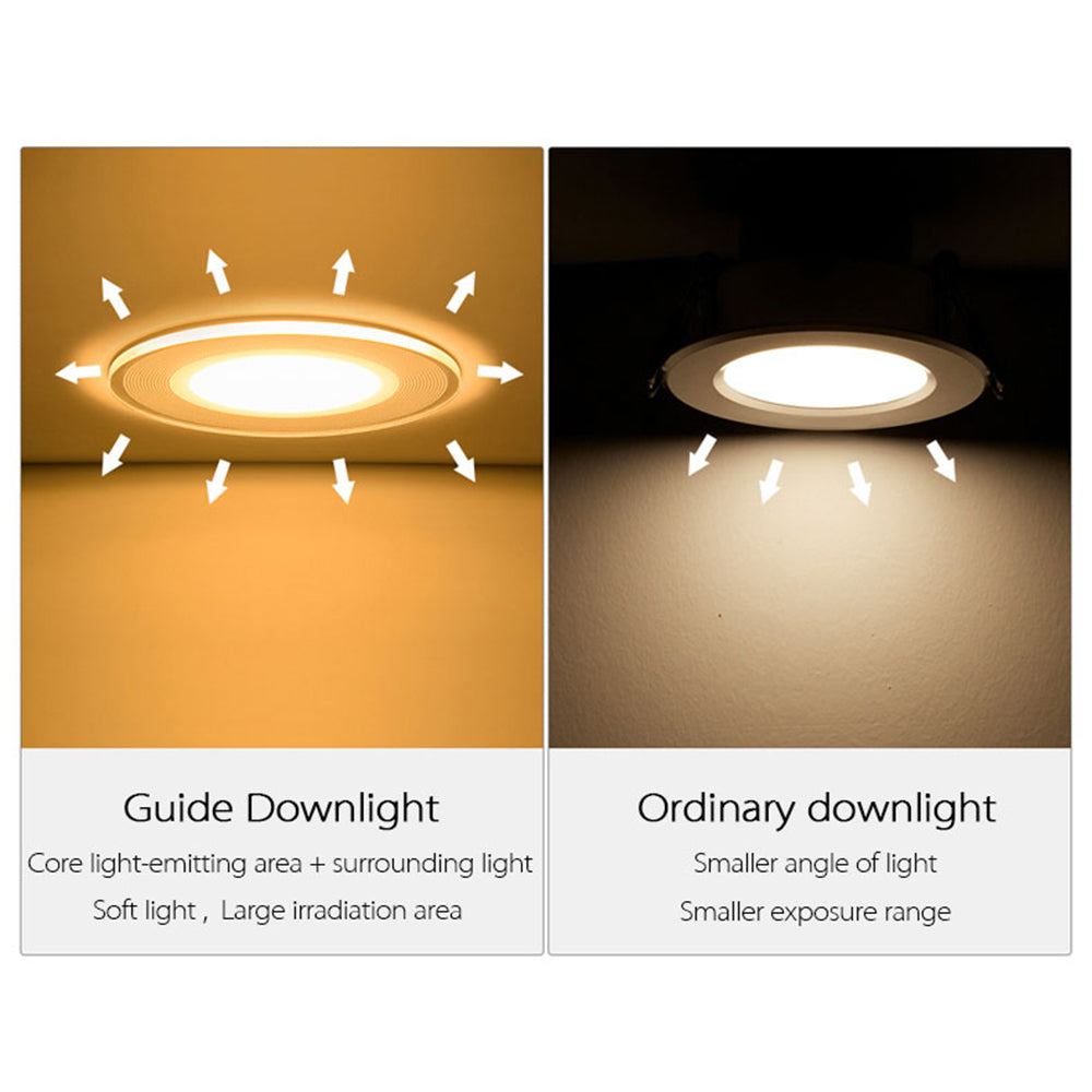 LED Downlight Embedded Ceiling Lamp Indoor Living Room Spotlight 3 Colors Changeable Down Light for Home Decor Lighting