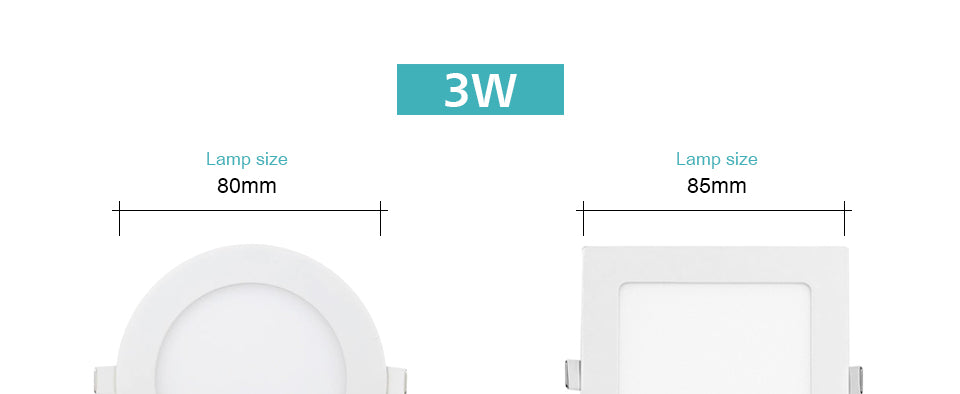 LED Panel light Round lamp 3W 4W 6W 9W 12W 15W 18W led downlight 220V High brightness spotlight
