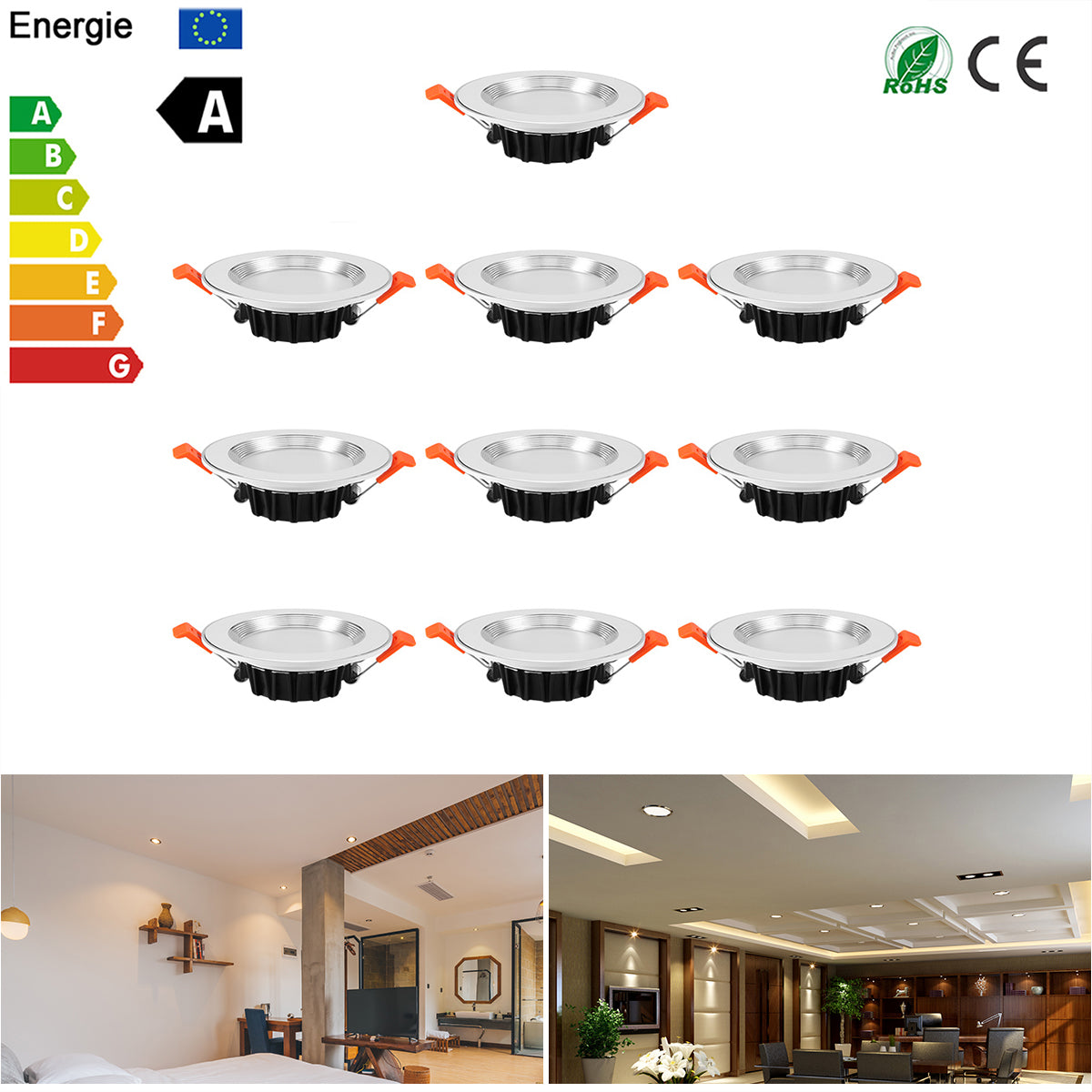 Waterproof LED Downlight Dimmable 1W Waterproof 85-265V Warm White Cold White Recessed LED Lamp SpotLight