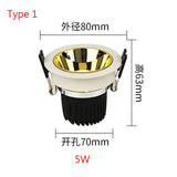 LED Ceiling Spotlights Recessed Anti Glare COB LED Downlights Bedroom 5/7/10W Living Room Decoation Ceiling Downlight