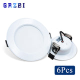 LED Downlight 3W 5W 7W 9W 12W 15W LED Ceiling Light 6pcs/lot 220V Recessed Downlights Round Panel Spotlight Indoor Home Lighting