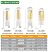 KPS  LED G4 G9 Bulb 7W 9W 12W 220V COB Glass Lamp Super Bright Constant Power Lamp Lighting Replacement Halogen