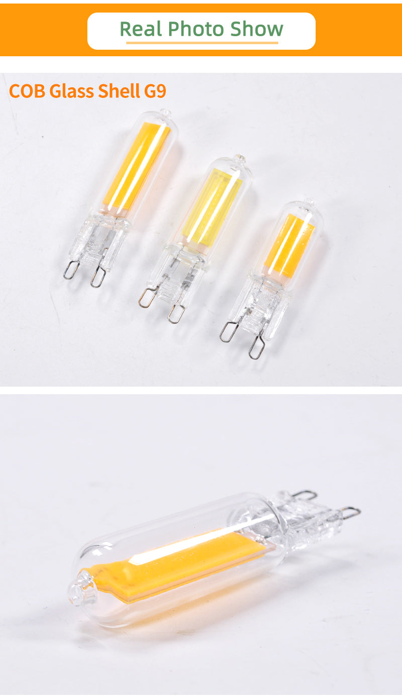 KPS  LED G4 G9 Bulb 7W 9W 12W 220V COB Glass Lamp Super Bright Constant Power Lamp Lighting Replacement Halogen