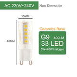 KPS  LED G4 G9 Bulb 7W 9W 12W 220V COB Glass Lamp Super Bright Constant Power Lamp Lighting Replacement Halogen