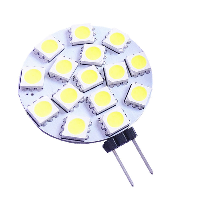1PCS Free Shipping 3W G4 LED 5050 SMD 15leds 180 Degree Warm White LED Boat Light Bulb Lamp AC/DC 12V 24V DC G4 Spotlight lamp