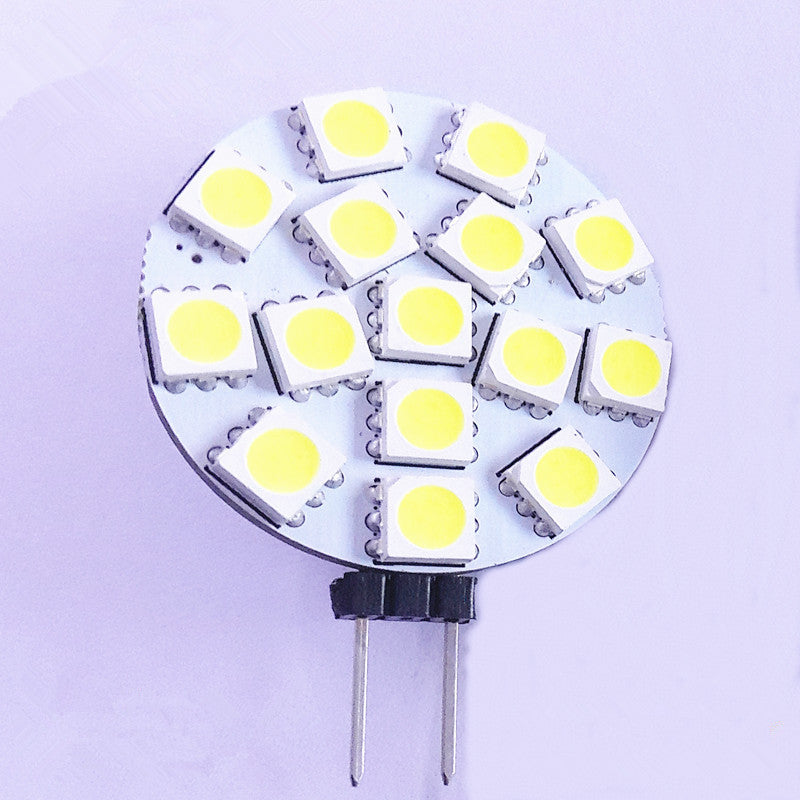 1PCS Free Shipping 3W G4 LED 5050 SMD 15leds 180 Degree Warm White LED Boat Light Bulb Lamp AC/DC 12V 24V DC G4 Spotlight lamp
