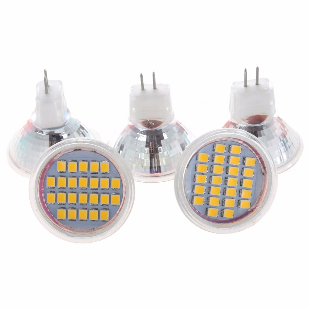 5pcs 1.5W DC12V MR11 G4 LED Bulb 24 LED 3528 SMD 1210 2835 SMD White/Warm White Led Lamp Mini LED Spotlight chandelier lustre