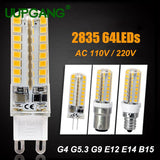 G4 G5.3 G9 E12 E14 B15 LED SMD 2835 AC 110V 220V Replace halogen lamp light 360 Beam Angle LED Bulb lamp Spotlight Chandelier