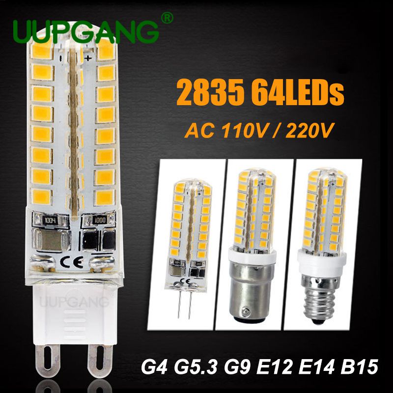 G4 G5.3 G9 E12 E14 B15 LED SMD 2835 AC 110V 220V Replace halogen lamp light 360 Beam Angle LED Bulb lamp Spotlight Chandelier