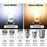 G4 G5.3 G9 E12 E14 B15 LED SMD 2835 AC 110V 220V Replace halogen lamp light 360 Beam Angle LED Bulb lamp Spotlight Chandelier