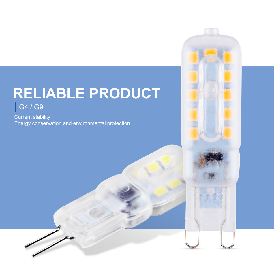 WENNI LED G4 Dimmable Bulb 3W Lampada G9 LED Lamp 5W Corn Bulb LED Light 220V Chandelier Lighting 2835 SMD Replace Halogen Lamp