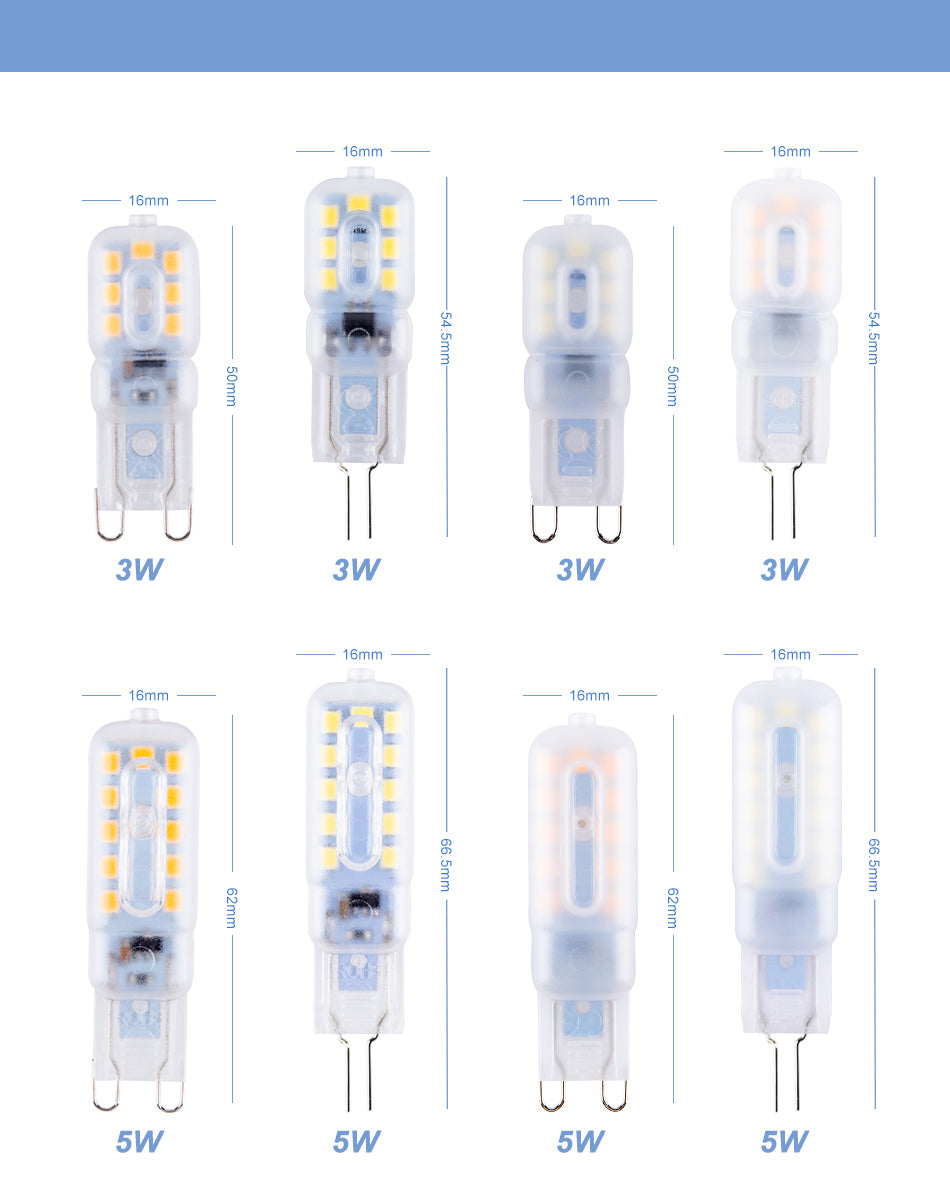WENNI LED G4 Dimmable Bulb 3W Lampada G9 LED Lamp 5W Corn Bulb LED Light 220V Chandelier Lighting 2835 SMD Replace Halogen Lamp