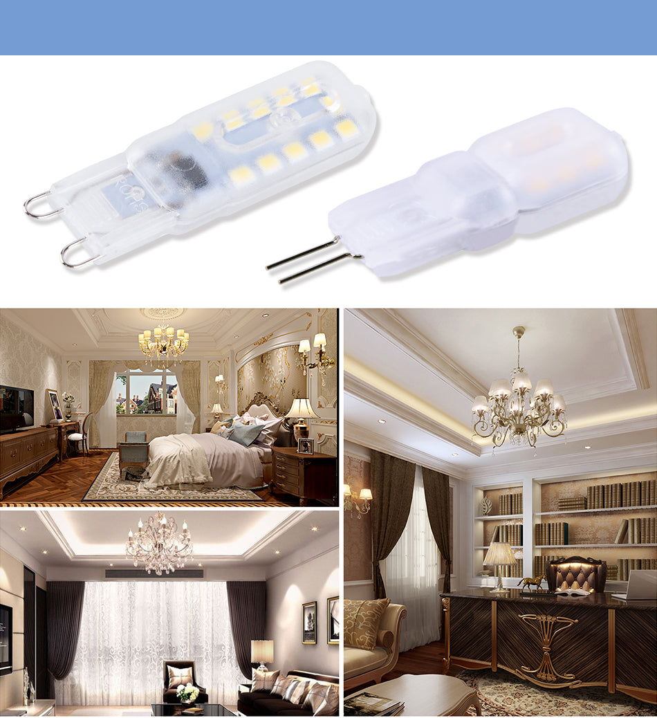 WENNI LED G4 Dimmable Bulb 3W Lampada G9 LED Lamp 5W Corn Bulb LED Light 220V Chandelier Lighting 2835 SMD Replace Halogen Lamp