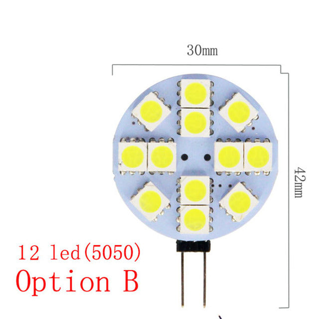 G4 Socket 5050 SMD Led Bulb on DC 12V Replace Halogen Bi-pin Lamp LED Bulb 1.2W 1.8W 2.4W 4.8W Warm Cold Led Lights