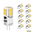 G4 LED Lamp  Light Bulb Silicone 3W SMD Replacement 30W Halogen  Equivalent DC/AC 12V 360 Beam Angle Cool White 6500K 10Pack