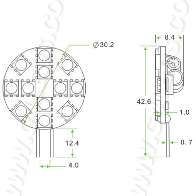 Led G4 Lamp 12LED 5050 SMD Warm White/White Commercial Engineering