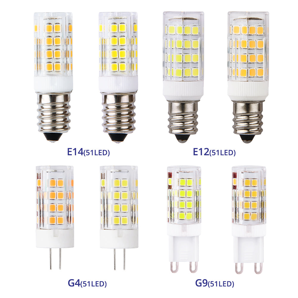 G9 G4 E14 LED Bulb 5W AC220V LED Corn Lamp SMD 2835 51LEDs White / Warm white Replace halogen lamp 1PCS